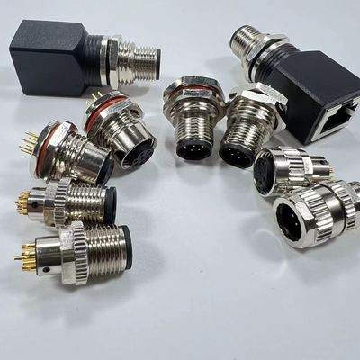Хорошая цена EMC Shielding 12mm M12 5pin Connector Bulkhead 3 - 17 Контакты онлайн